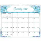 STOBOK Floral Wall Calendar 2022-2023 Calendar Jan. 2022 - Dec. 2023 Hanging Calendar Twin-Wire Bound Calendar Planner for Home Of