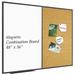 JILoffice Whiteboard & Bulletin Corkboard Combination Combo Board 48 x 36 Magnetic Whiteboard Black Aluminum Frame Wall Mounted Board for Office Home and School with 10 Push Pins