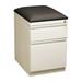 Hirsh 20 inch Deep Letter Width Mobile Pedestal File Cabinet 2 Drawer Box-File with Seat Cushion for Home and Office White/Black