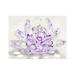 Zoogamo 3 Purple Crystal Lotus Flower â€“ Glass Home Decor for Feng Shui with Clear Reflection & Gift Box