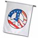 3dRose American Flag Peace Sign Usa Patriotic America Design - Garden Flag 12 by 18-inch