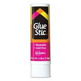Permanent Glue Stic Value Pack 0.26 Oz Applies White Dries Clear 6/pack | Bundle of 10 Packs