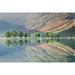 Reflection of mountain in a lake Buttermere Lake English Lake District Cumbria England Poster Print (27 x 9)