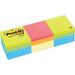 Post-it Notes Cube - Green Wave/Canary Wave 1200 - 2 x 2 - Square - 400 Sheets per Pad - Unruled - Canary Yellow - Paper - Repositionable Self-adhesive - 3 / Pack