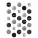 Amscan New Year s Disco Ball Drop Hanging String Decorations 5 x 8 Black 5 Decorations Per Pack Case Of 2 Packs