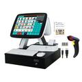 All in One POS Cash Register 15 Touch Screen Windows with Built-in Thermal Receipt Printer for Retail