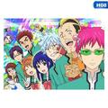 Riapawel The Disastrous Life of Saiki K. Poster 12X16 Inch Cartoon Characters Paper Poster Home Decor Art Poster Anime Fans Gifts