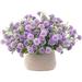 4 Bunches Carnation Small Artificial Flowers for Decoration Small Silk Flowers for Living Room Dining Table Bedroom Office Garden and Farmhouse Indoor Outdoor-Purple