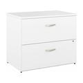 Hybrid 2 Drawer Lateral File Cabinet in White - Engineered Wood