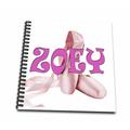 3dRose Zoey. Pink Ballet Shoes. - Mini Notepad 4 by 4-inch