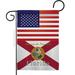 US Florida Garden Flag Regional States United State American Country House Decoration Banner Small Yard Gift Double-Sided Made In USA 13 X 18.5