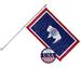 Wyoming State Flag and 6ft Flagpole with Wall Mounting Bracket - 3ft x 5ft Knitted Polyester Flag State Flag Collection Flag Printed in The USA