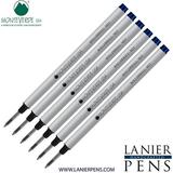 Lanier Combo Pack - 6 Pack - Monteverde Rollerball M22 Paste Ink Refill Compatible with most Montblanc Style Rollerball Pens - Blue (Fine Tip 0.6mm)