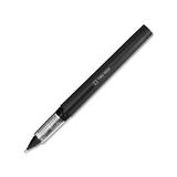 Roller Ball Pen Stick Fine 0.5 mm Needle Tip Black Ink Black Barrel Dozen