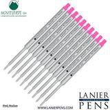 Lanier Combo Pack - 10 Pack - Monteverde Soft Roll Ballpoint W13 Paste Ink Refill Compatible with most Waterman Style Ballpoint Pens - Pink (Medium Tip 0.7mm)