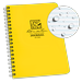 Rite in the Rain Weatherproof Side Spiral Notebook 4.625 x 7 Yellow Cover Journal Pattern (No. 393)