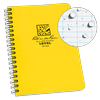 Rite in the Rain Weatherproof Side Spiral Notebook 4.625 x 7 Yellow Cover Level Pattern (No. 313)