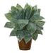 Nearly Natural 18in. Silver Aglaonema Artificial Plant in Basket (Real Touch) Green