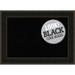 Amanti Art Rectangular Non-Magnetic Cork Bulletin Board Black 44 x 32 Mezzanotte Espresso Wood Frame