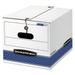 Stor/file Medium-Duty Strength Storage Boxes Letter/legal Files 12.25 X 16 X 11 White/blue 4/carton | Bundle of 2 Cartons