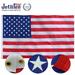 Jetlifee 3x5 Ft American Flag - 200D Nylon US Flag with with Sewn Stripes Embroidered Stars and Brass Grommet Longest Lasting and UV Protected for Outdoor/Indoor