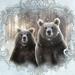 Enchanted Winter Bears Poster Print by Bluebird Barn Bluebird Barn (18 x 18) # BLUE151