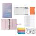 1 Set A6 Diary Notebook Lasers Waterproof Magnetic Buckle Dust-proof Smooth Writing Travel Notebook for Student Pink Fau