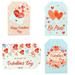 Valentine s Day Multi-Color Gift Tags Stickers | 2 x 3 inch - 4 Different Designs 50 Pack | InStockLabels.com