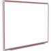 Ghent 48 x96 Aluminum Frame Ceramic Magnetic Whiteboard - Red Trim