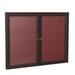 Ghent s Vinyl 36 x 48 2 Door Enclosed Flannel Letterboard in Burgundy Red