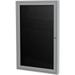 Ghent 36 x30 1-Door Silver Aluminum Frame Vinyl Letterboard - Black