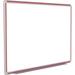 Ghent 48 x120 Aluminum Frame Ceramic Magnetic Whiteboard - Red Trim