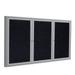 Ghent s 48 x 96 3 Door Enclosed Rubber Bulletin Board in Multi-Color