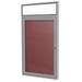 Ghent 36 x24 1-D Silver Aluminum Lit Headliner Fabric Letterboard Red