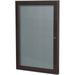 Ghent s Vinyl 24 x 18 1 Door Enclosed Bulletin Board in Stone