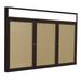 Ghent s Vinyl 48 x 72 3 Door Enclosed Bulletin Board in Caramel