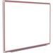 Ghent 48 x144 Aluminum Frame Ceramic Magnetic Whiteboard - Red Trim