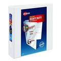 Avery Heavy-Duty View Binder 2 One Touch Slant Rings 500-Sheet Capacity DuraHinge White (79792)