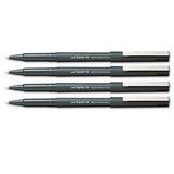 uni-ball Stick Micro Point Roller Ball Pens 4 Black Ink Pens (60151)