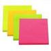 Emraw Sticky Notes Self-Stick Memo Mini Notes Bright Colorful Strong Stickies Self Adhesive Sticky Pads or Office School Home Great for Reminders Pack of 4 Pads (Pack of 4)