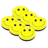 Ashley Productions Magnetic Whiteboard Eraser Smile Face Pack of 6