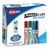 Marks A Lot Desk/pen-Style Dry Erase Marker Value Pack Assorted Broad Bullet/chisel Tips Assorted Colors 24/pack (29870) | Bundle of 2 Packs