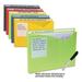 C-Line Write-On Poly File Jackets Straight Tab Letter Size Assorted Colors 10/Pack (63160)