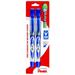 Pentel 24/7 Roller Ball Pen Medium Line Blue Ink 2 Pack (BLD97BP2C)