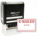 MaxMark Large Date Stamp with E-MAILED Self Inking Date Stamp Large Size - RED ink