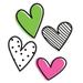 Kind Vibes Jumbo Doodle Hearts Cut-Outs Pack of 12 | Bundle of 10 Packs