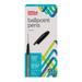 Office Depot Tinted Ballpoint Stick Pens Medium Point 1.0 mm Black Barrel Black Ink Pack Of 12 18004