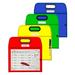 Portable Dry Erase Pockets - Study Aid Assorted Primary Colors 10 x 13 1/EA | Bundle of 5