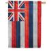 America Forever Hawaii State Flag 28 x 40 Inch Double Sided Outdoor Yard Decorative USA Vintage Wood State of Hawaii House Flag Made in the USA