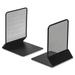 Lorell Mesh Bookends - 7 Height x 5.4 Width x 5.3 Depth - Desktop - Sturdy - Steel Mesh - 2 / Pair